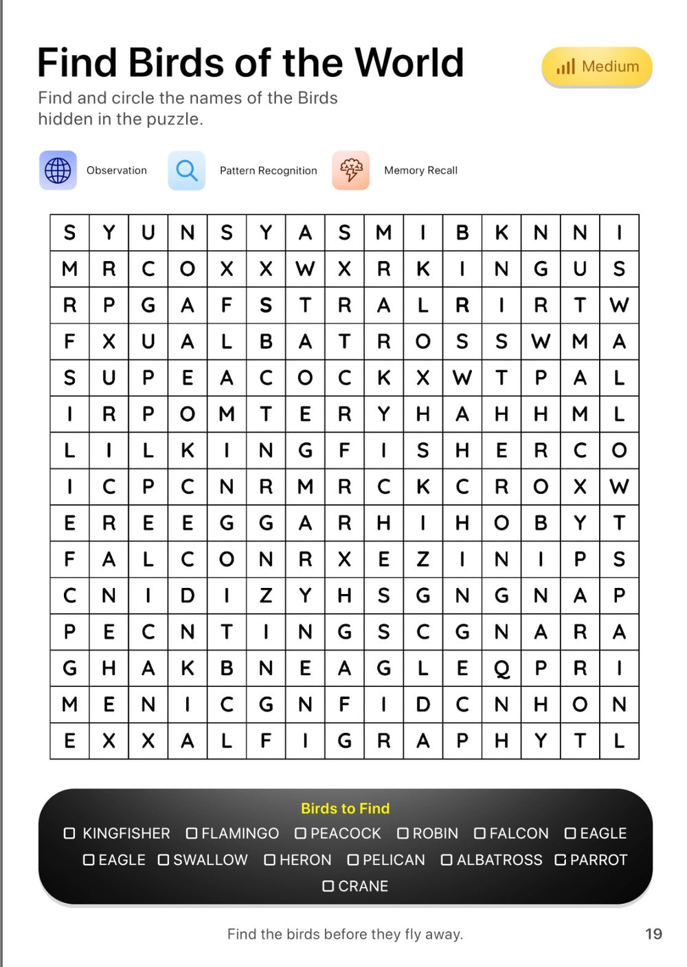 Strengthens Focus & Vocabulary